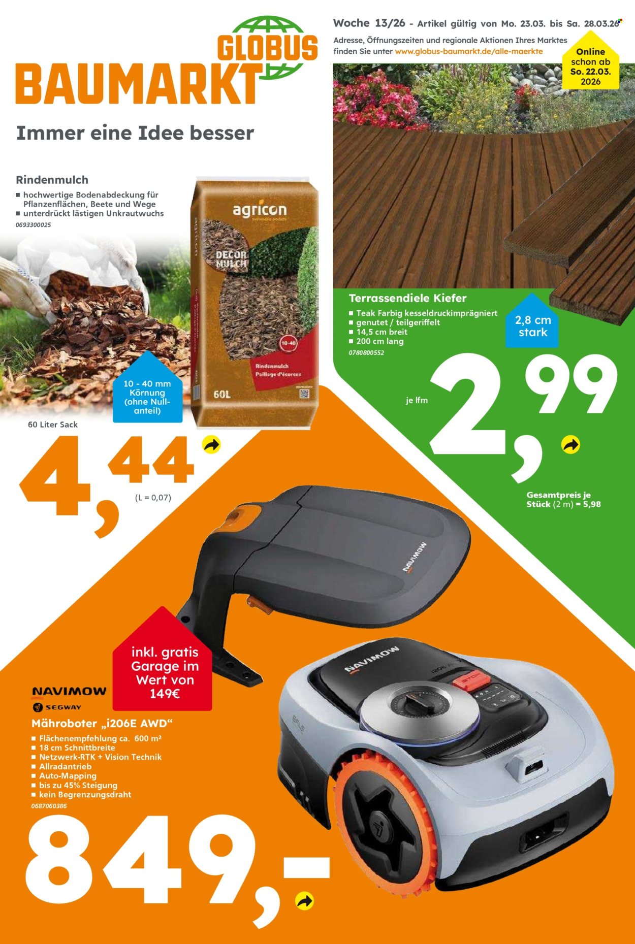 Globus Baumarkt Prospekte  - 23.03.2026 - 28.03.2026. Seite 1