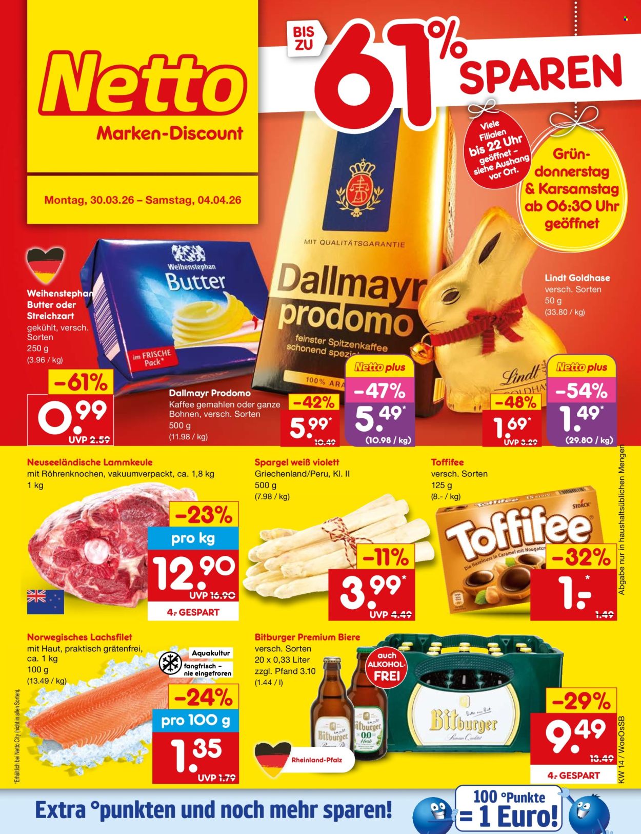Netto Marken-Discount Prospekte  - 30.03.2026 - 4.04.2026. Seite 1