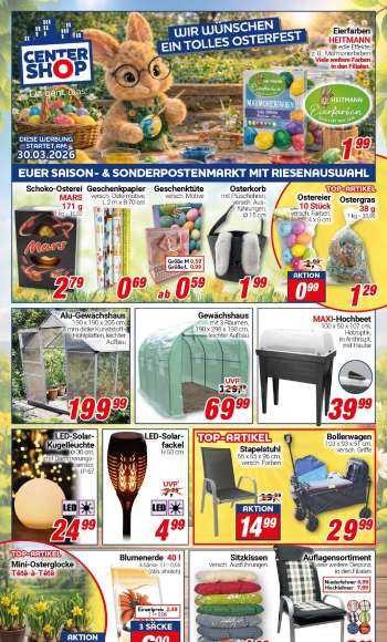 Prospekte CENTERSHOP - 30.03.2026 - 4.04.2026.