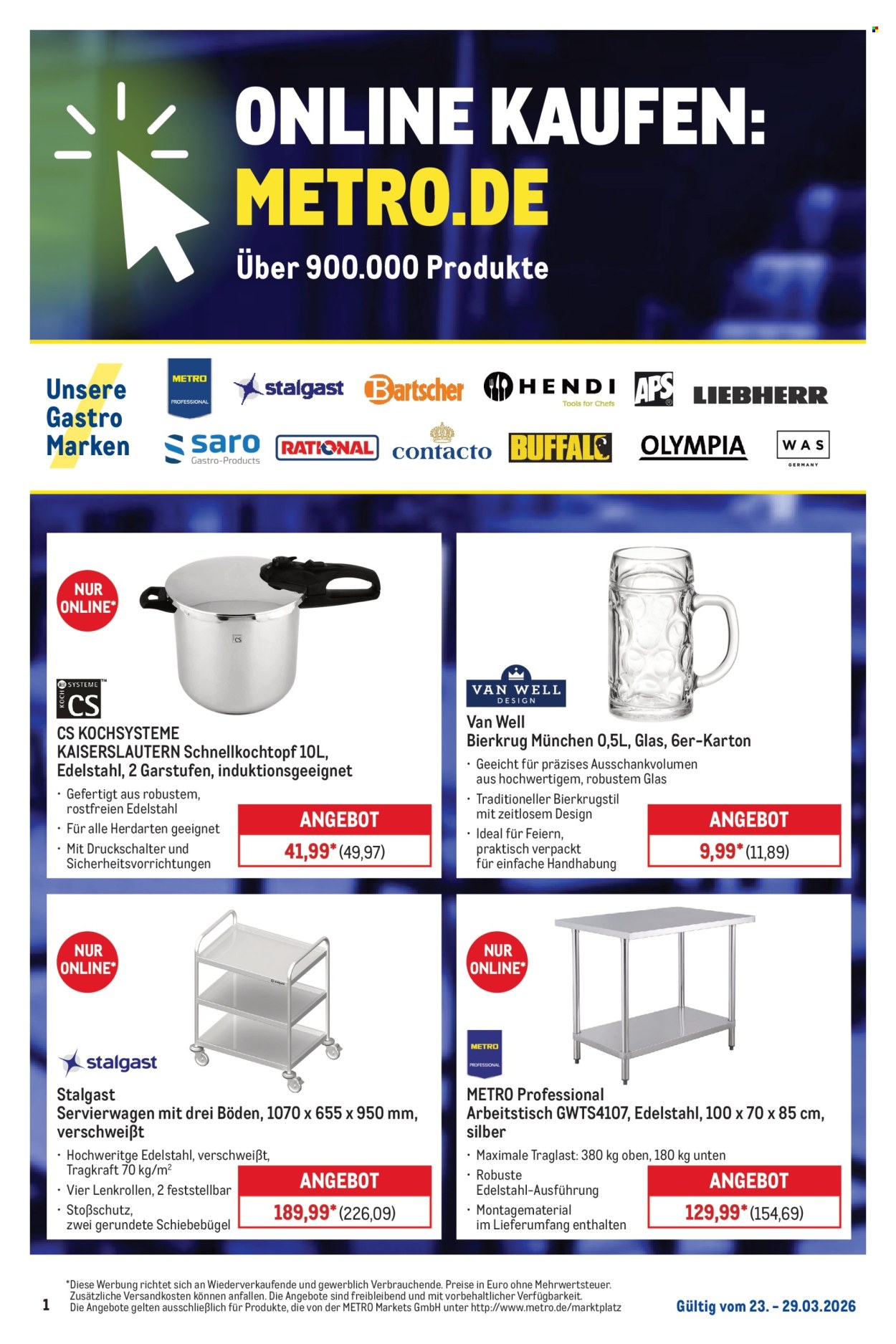 Metro Prospekte  - 23.03.2026 - 29.03.2026. Seite 1