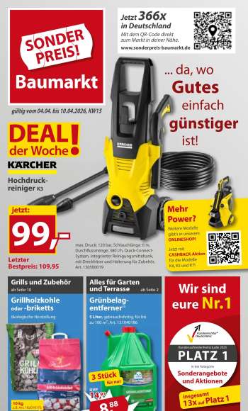 Prospekte Sonderpreis-Baumarkt - 4.04.2026 - 10.04.2026.
