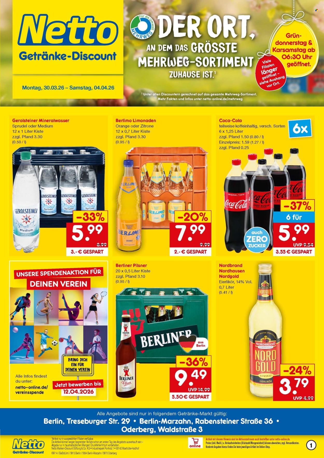 Netto Marken-Discount Prospekte  - 30.03.2026 - 4.04.2026. Seite 1