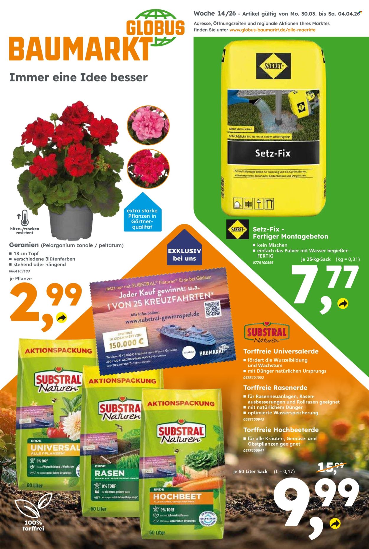 Globus Baumarkt Prospekte  - 30.03.2026 - 4.04.2026. Seite 1
