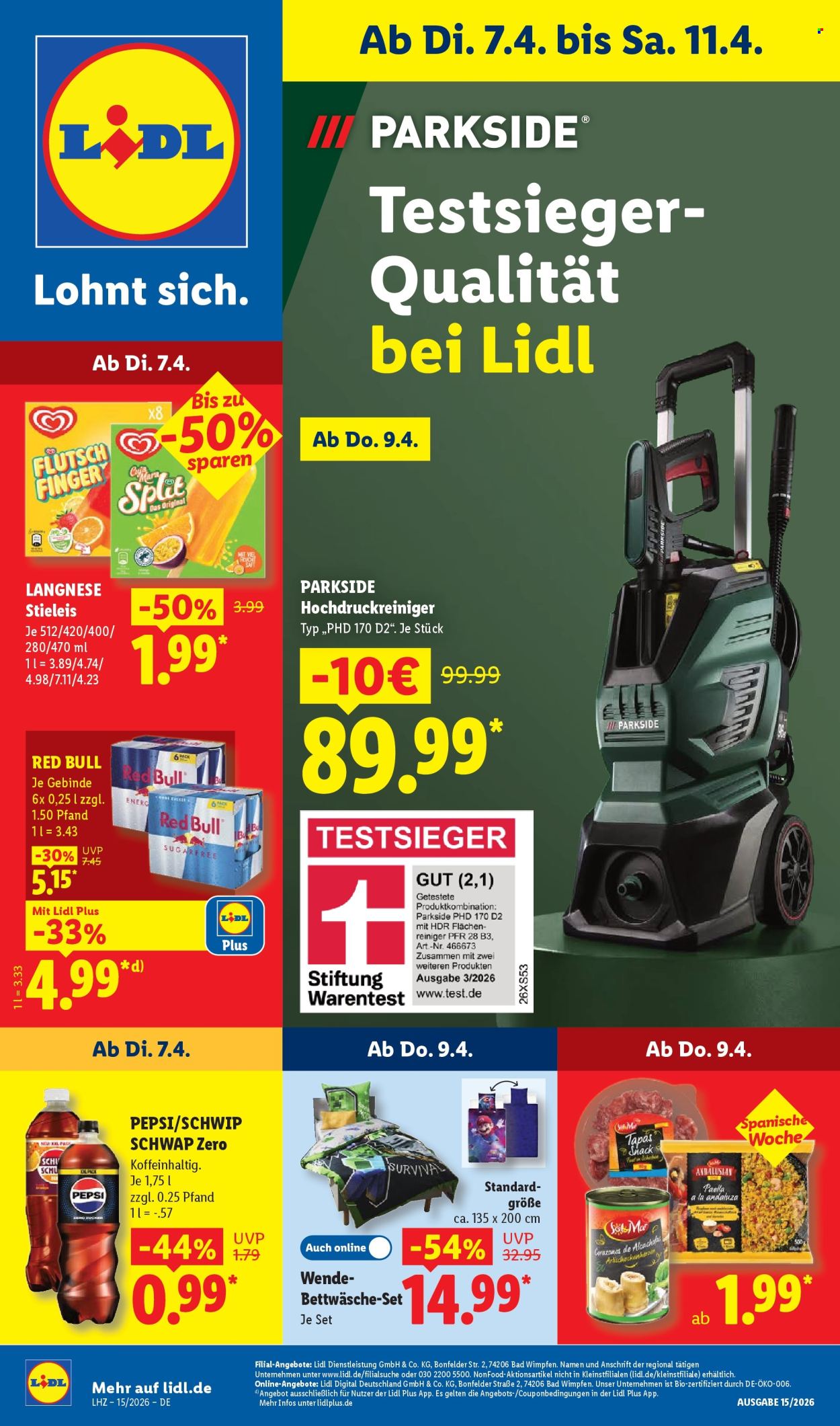Lidl Prospekte  - 7.04.2026 - 11.04.2026. Seite 1