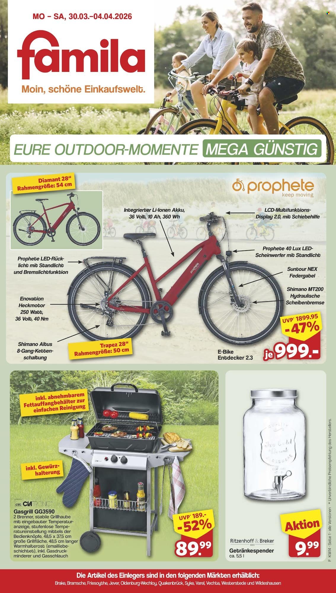 famila Prospekte  - 30.03.2026 - 4.04.2026. Seite 1