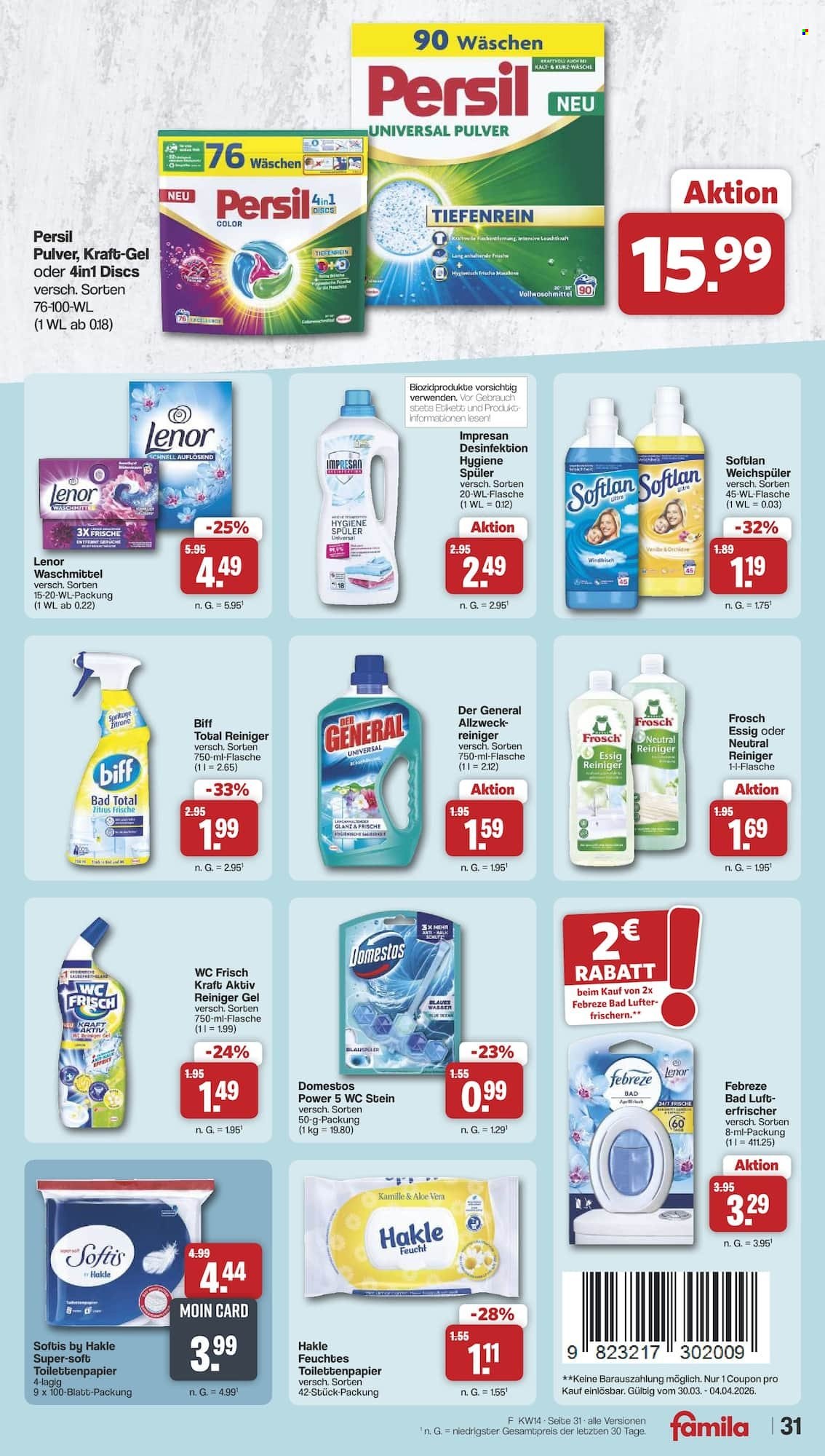famila Prospekte  - 30.03.2026 - 4.04.2026. Seite 32
