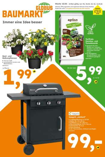 Prospekte Globus Baumarkt - 6.04.2026 - 11.04.2026.