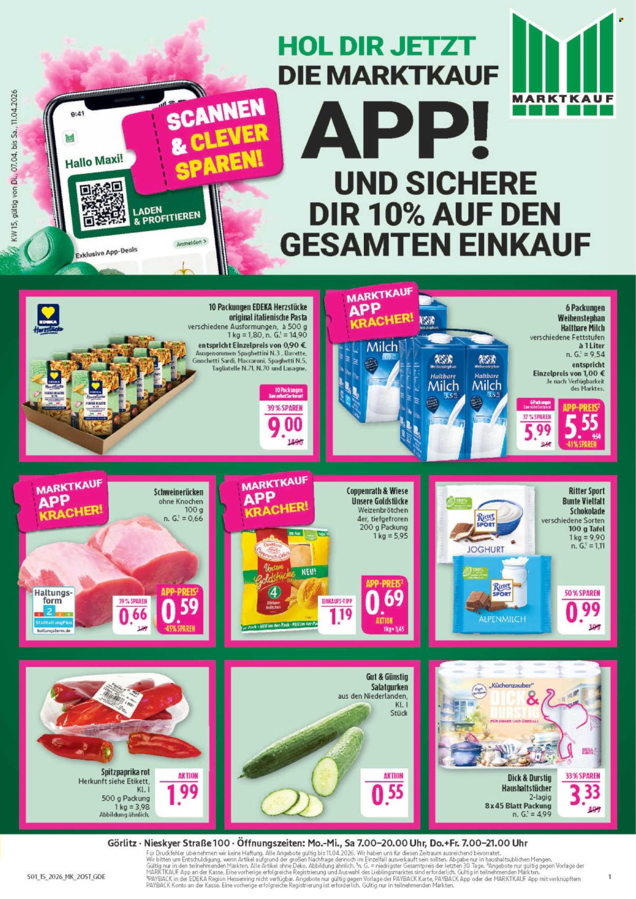 Marktkauf Prospekte  - 7.04.2026 - 11.04.2026. Seite 1