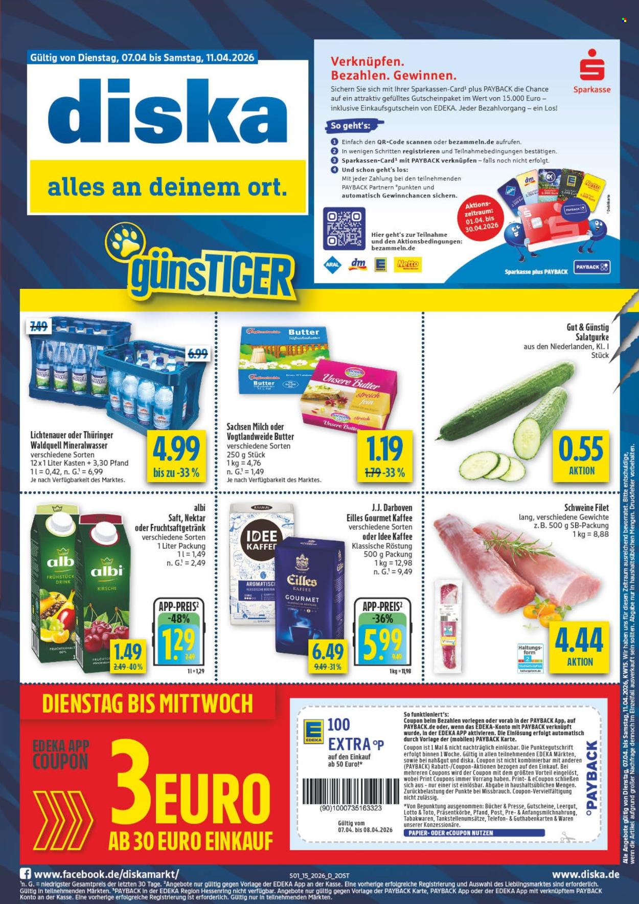 Diska Prospekte  - 7.04.2026 - 11.04.2026. Seite 1