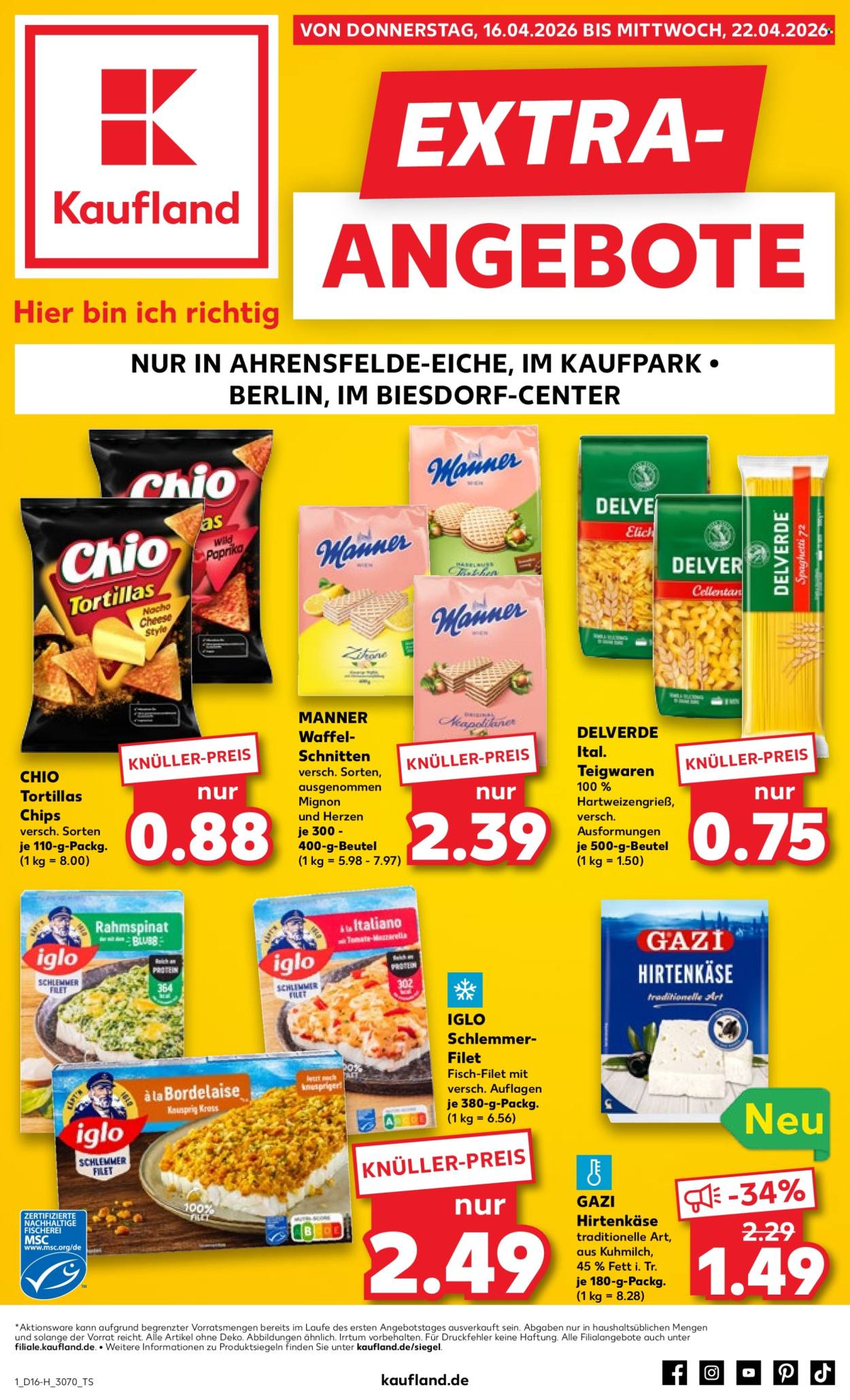 Kaufland Prospekte  - 16.04.2026 - 22.04.2026. Seite 1
