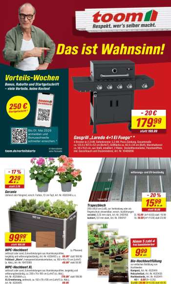 Prospekte toom Baumarkt - 11.04.2026 - 17.04.2026.