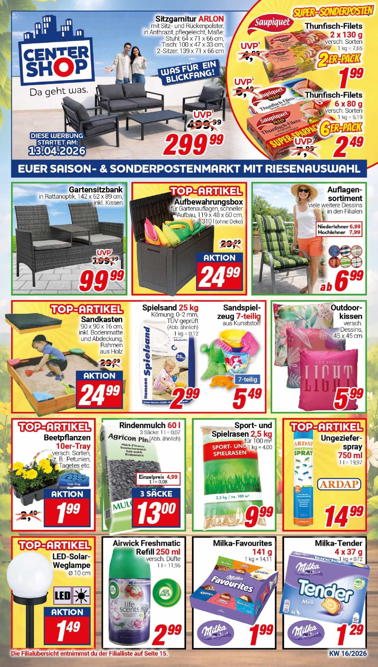 CENTERSHOP Prospekte  - 13.04.2026 - 18.04.2026. Seite 1
