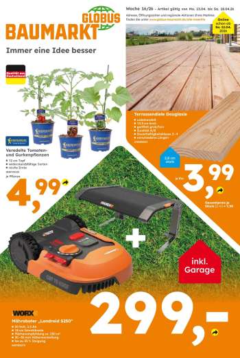 Prospekte Globus Baumarkt - 13.04.2026 - 18.04.2026.