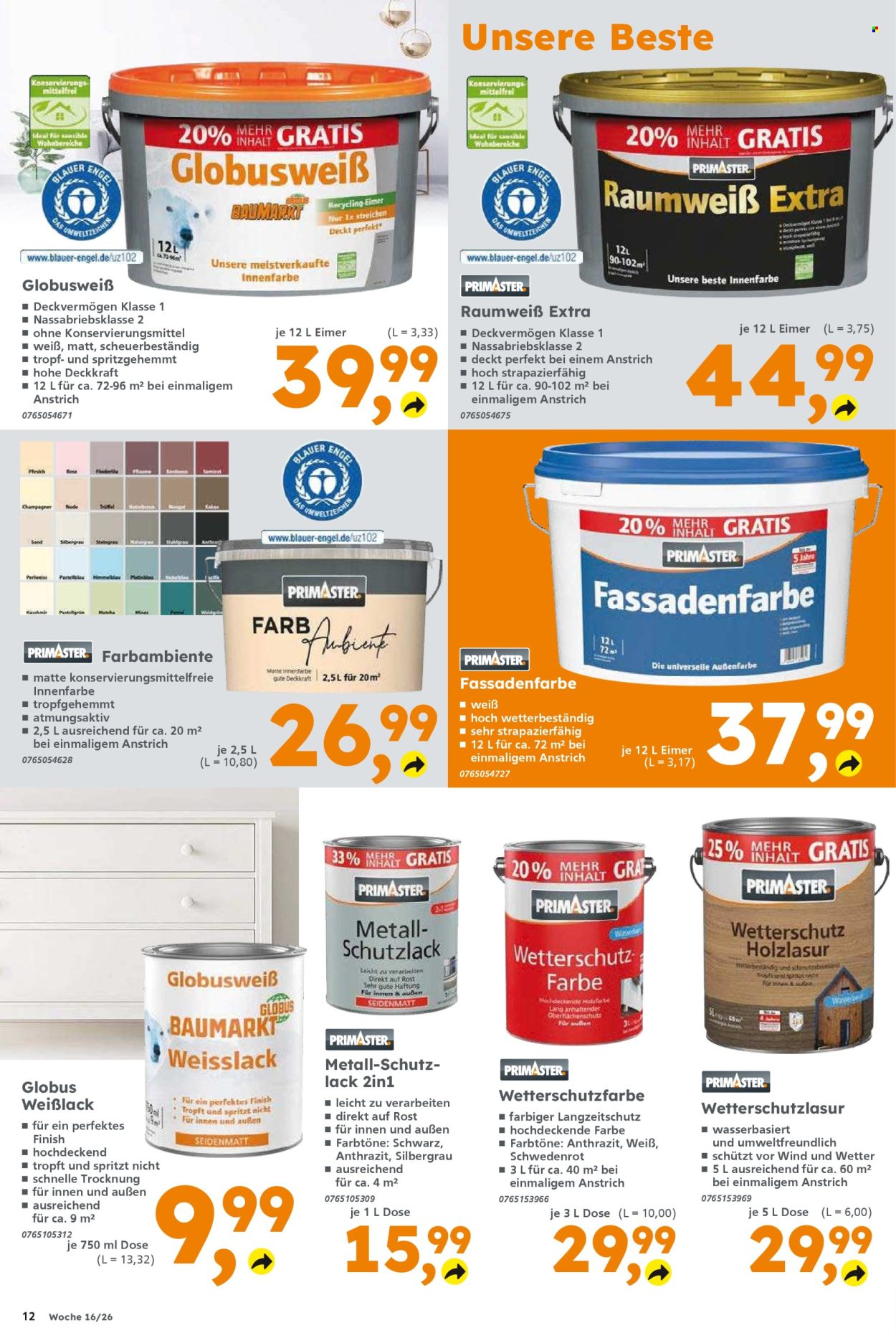 Globus Baumarkt Prospekte  - 13.04.2026 - 18.04.2026. Seite 12