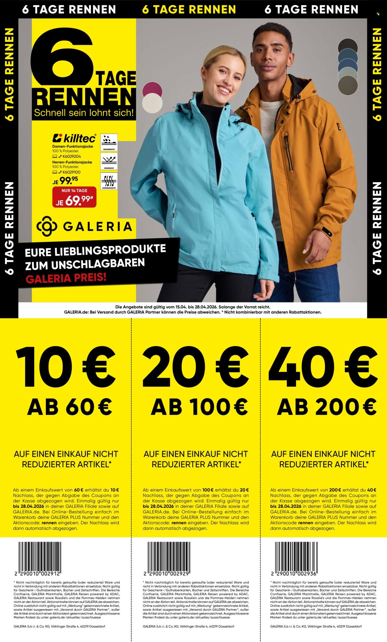 GALERIA Karstadt Kaufhof Prospekte  - 15.04.2026 - 28.04.2026. Seite 1