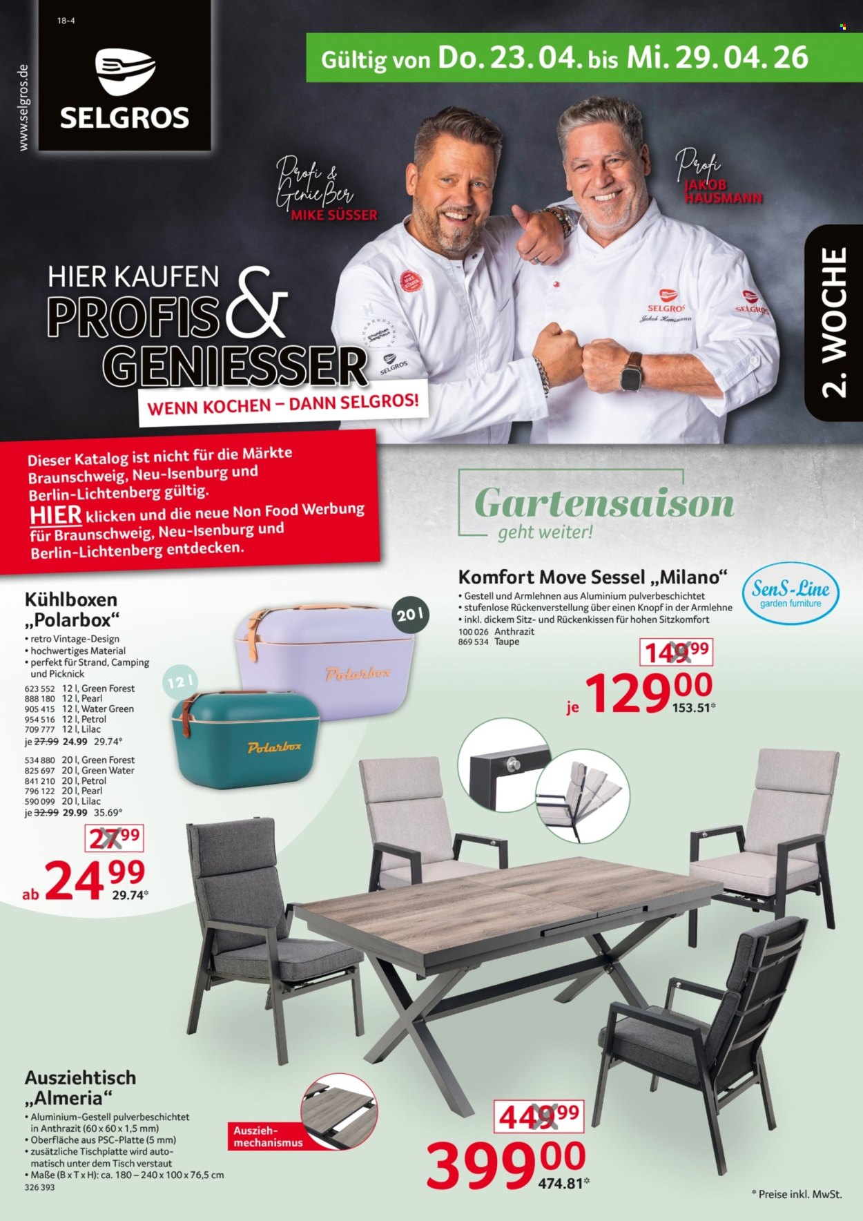 Selgros Prospekte  - 23.04.2026 - 29.04.2026. Seite 1