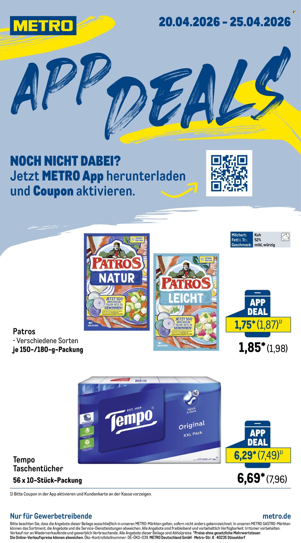 Metro Prospekte  - 20.04.2026 - 25.04.2026. Seite 1