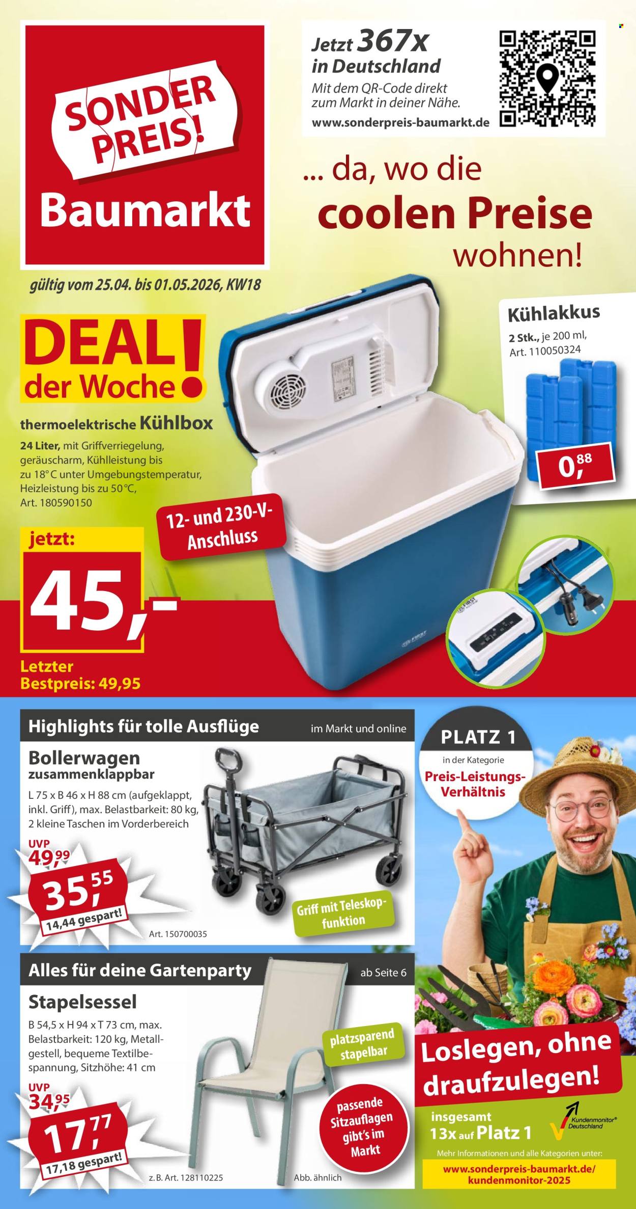 Sonderpreis-Baumarkt Prospekte  - 25.04.2026 - 1.05.2026. Seite 1