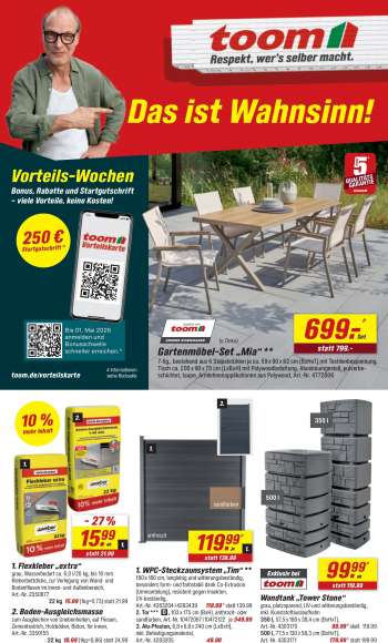 Prospekte toom Baumarkt - 18.04.2026 - 24.04.2026.