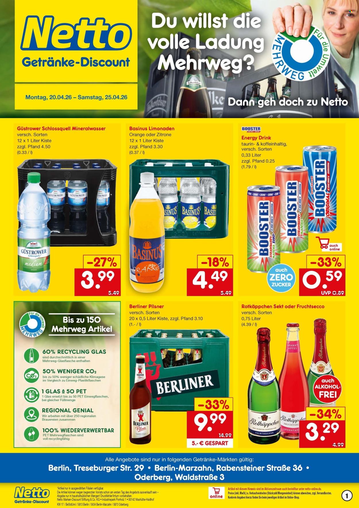 Netto Marken-Discount Prospekte  - 20.04.2026 - 25.04.2026. Seite 1