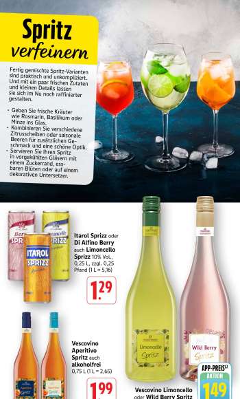 thumbnail - Itarol Sprizz oder Di Alfino Berry auch Limoncello Sprizz