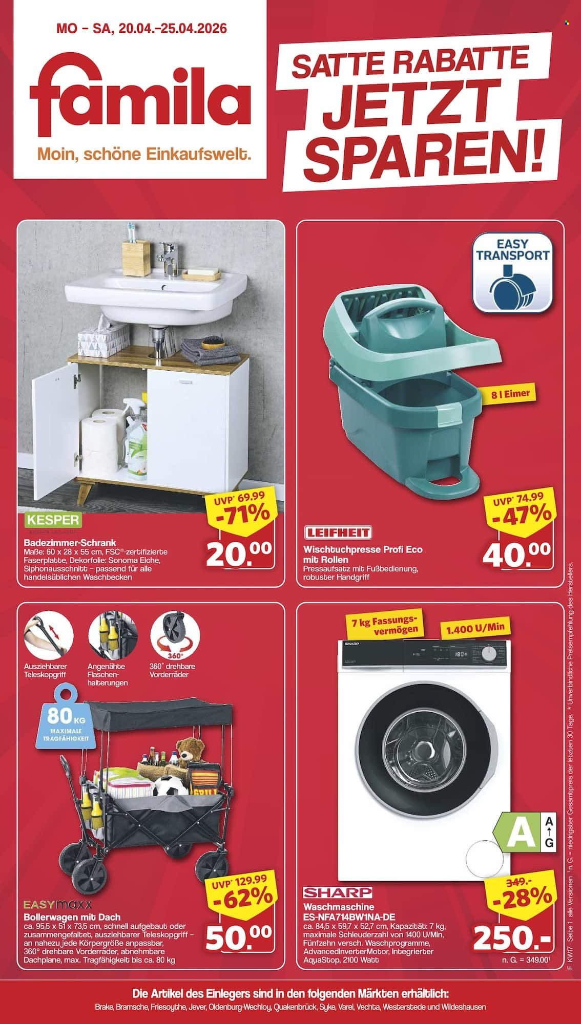 famila Prospekte  - 20.04.2026 - 25.04.2026. Seite 1