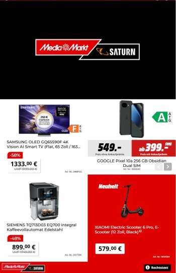 Prospekte Saturn - 21.04.2026 - 30.04.2026.