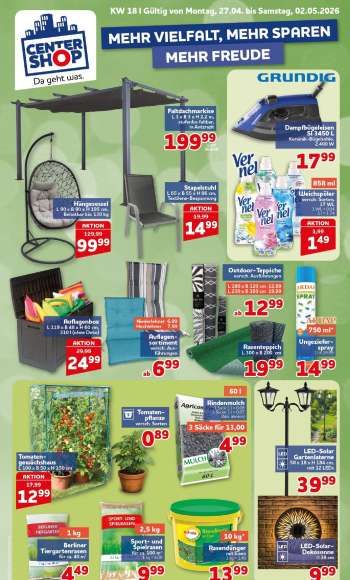 Prospekte CENTERSHOP - 27.04.2026 - 2.05.2026.