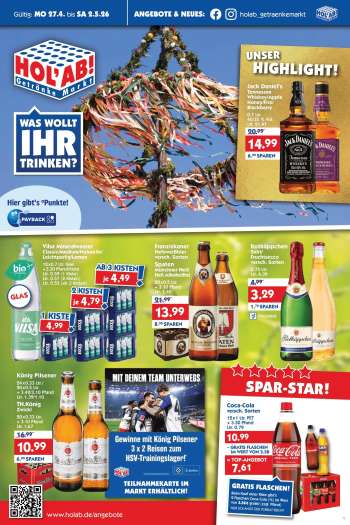 Prospekte Hol'ab! Getränkemarkt - 27.04.2026 - 2.05.2026.