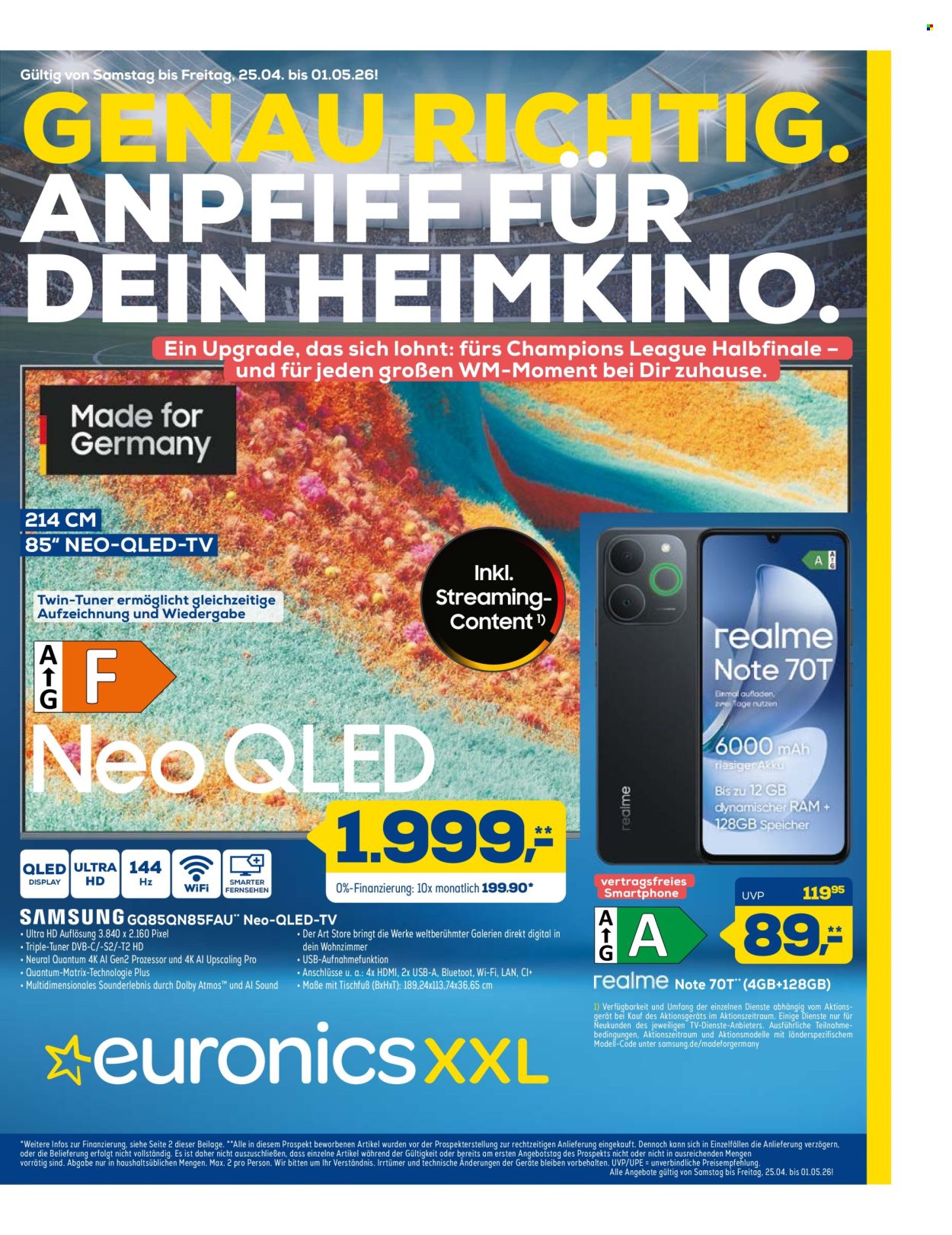 Euronics Prospekte  - 25.04.2026 - 1.05.2026. Seite 1
