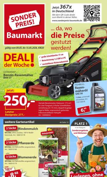 Prospekte Sonderpreis-Baumarkt - 9.05.2026 - 15.05.2026.