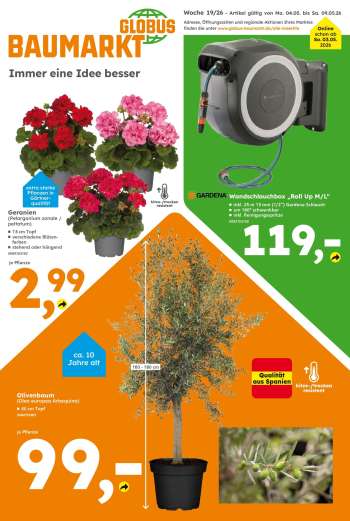 Prospekte Globus Baumarkt - 4.05.2026 - 9.05.2026.