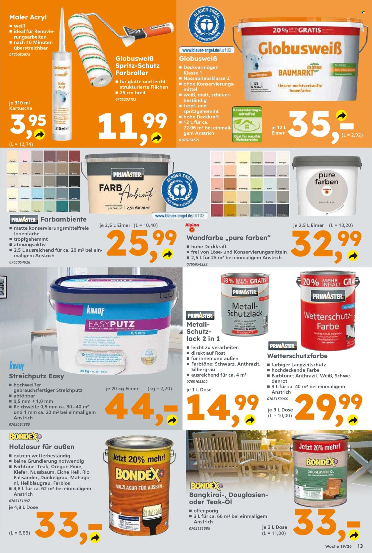 Globus Baumarkt Prospekte  - 4.05.2026 - 9.05.2026. Seite 13