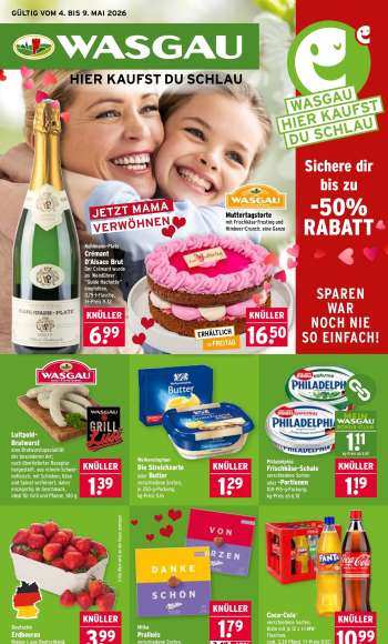Prospekte Wasgau - 4.05.2026 - 9.05.2026.