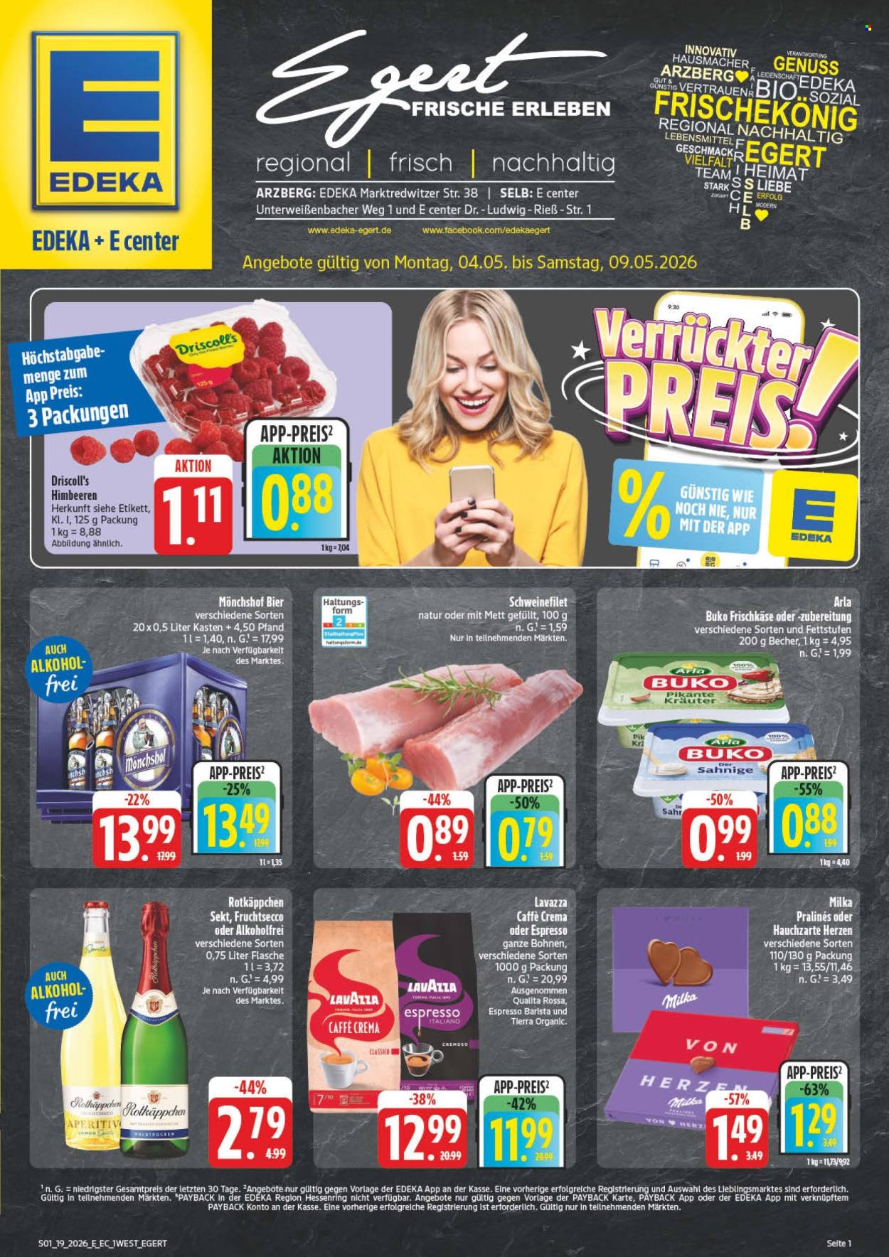 E center Prospekte  - 4.05.2026 - 9.05.2026. Seite 1
