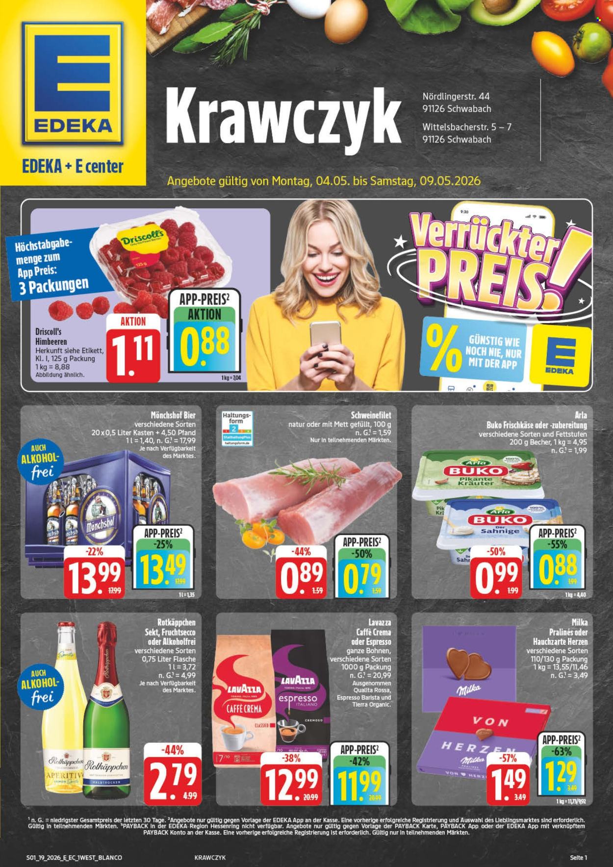 E center Prospekte  - 4.05.2026 - 9.05.2026. Seite 1