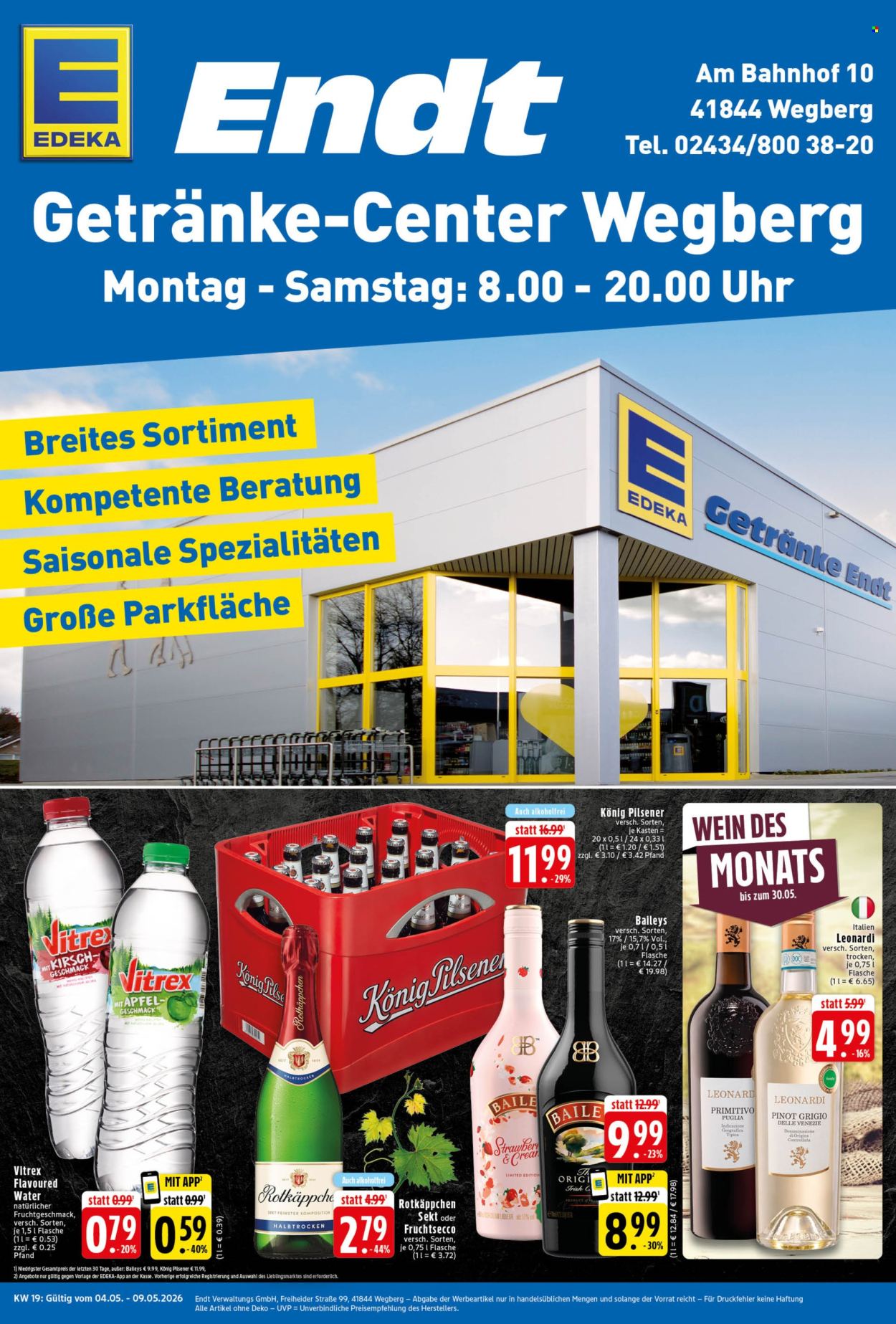 Edeka Getränkemarkt Prospekte  - 4.05.2026 - 9.05.2026. Seite 1