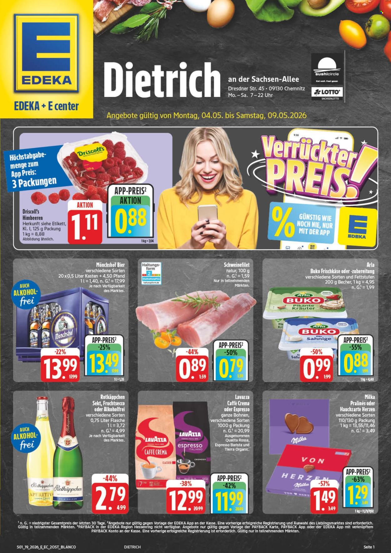 E center Prospekte  - 4.05.2026 - 9.05.2026. Seite 1