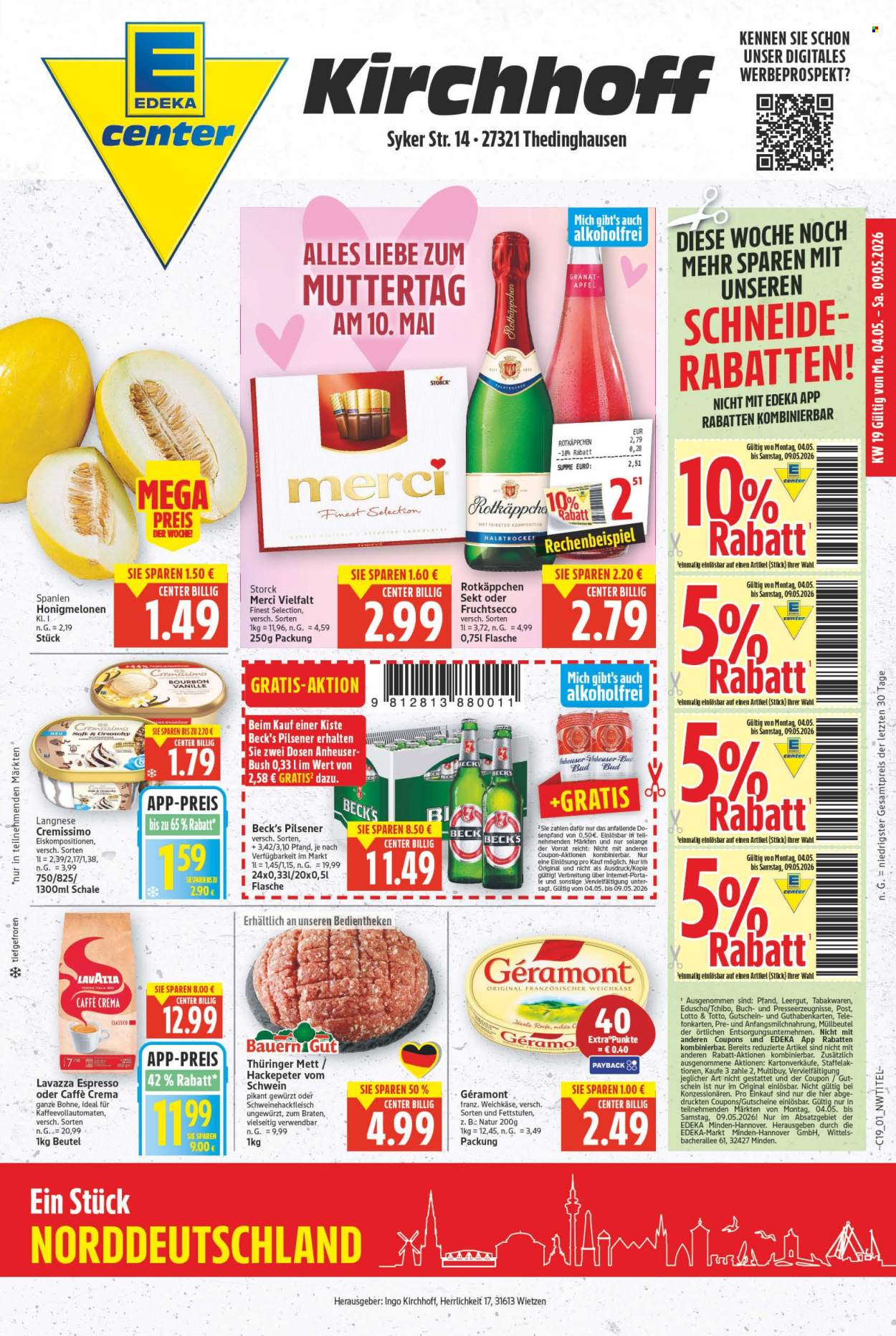 E center Prospekte  - 4.05.2026 - 9.05.2026. Seite 1