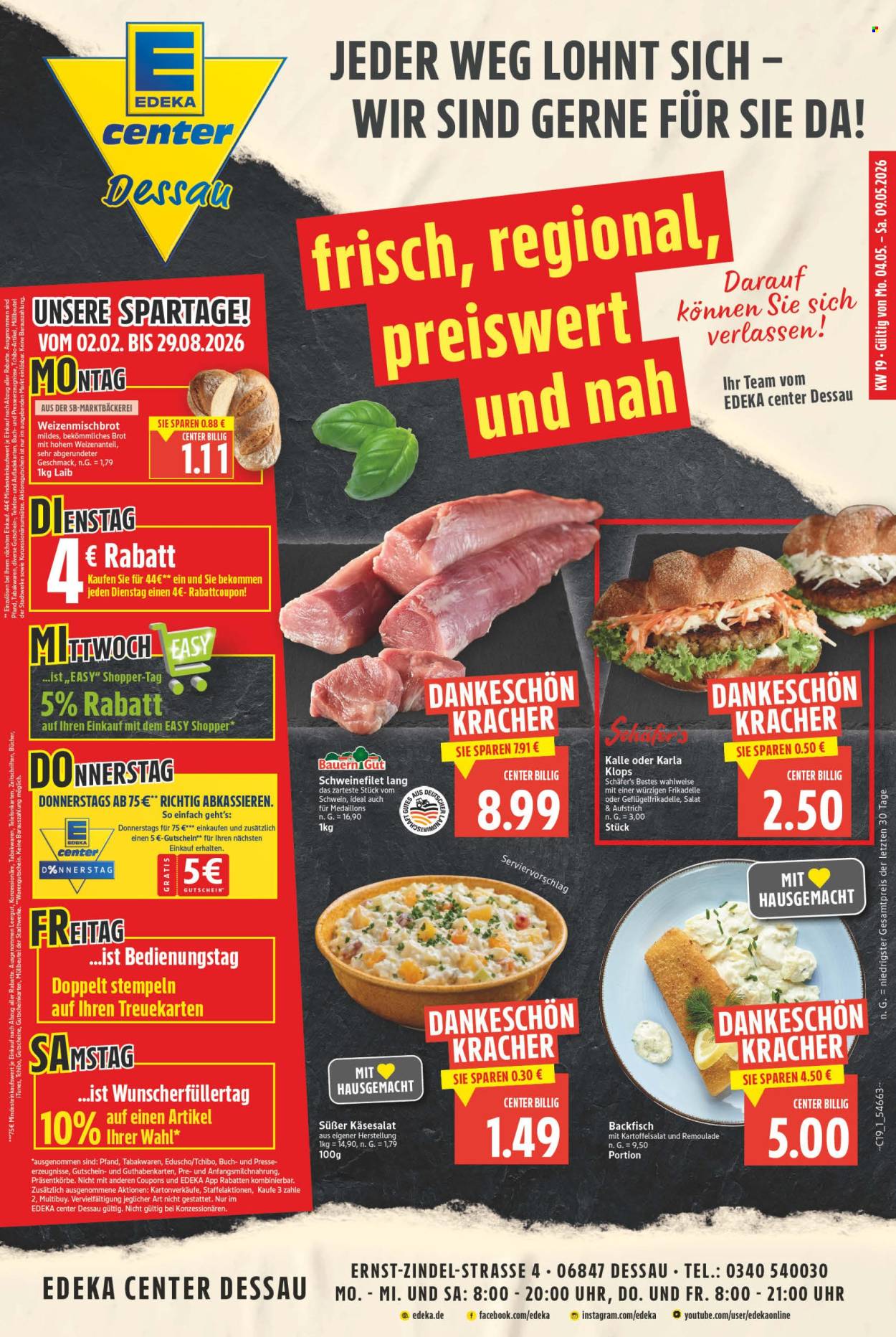 E center Prospekte  - 4.05.2026 - 9.05.2026. Seite 1