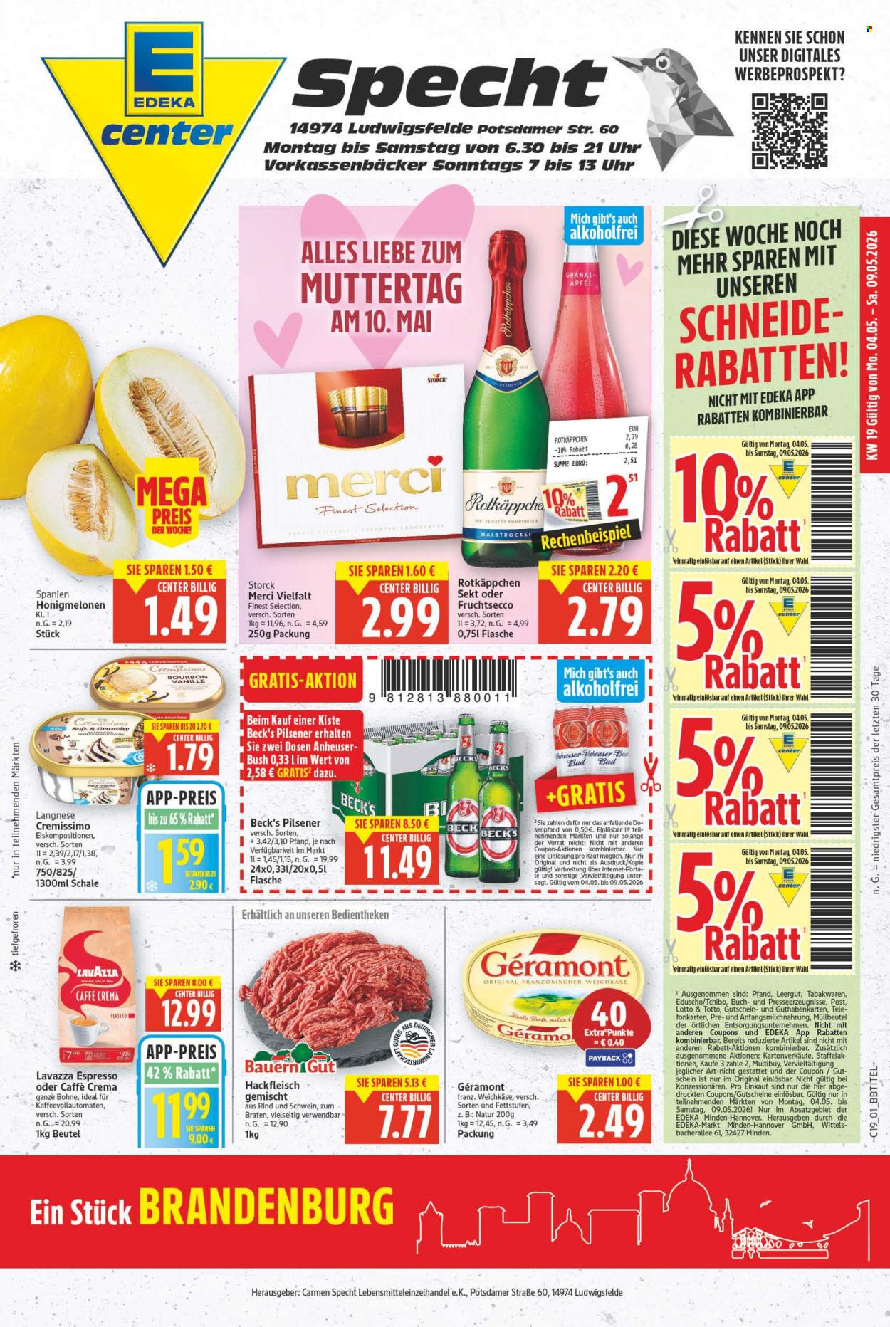 E center Prospekte  - 4.05.2026 - 9.05.2026. Seite 1