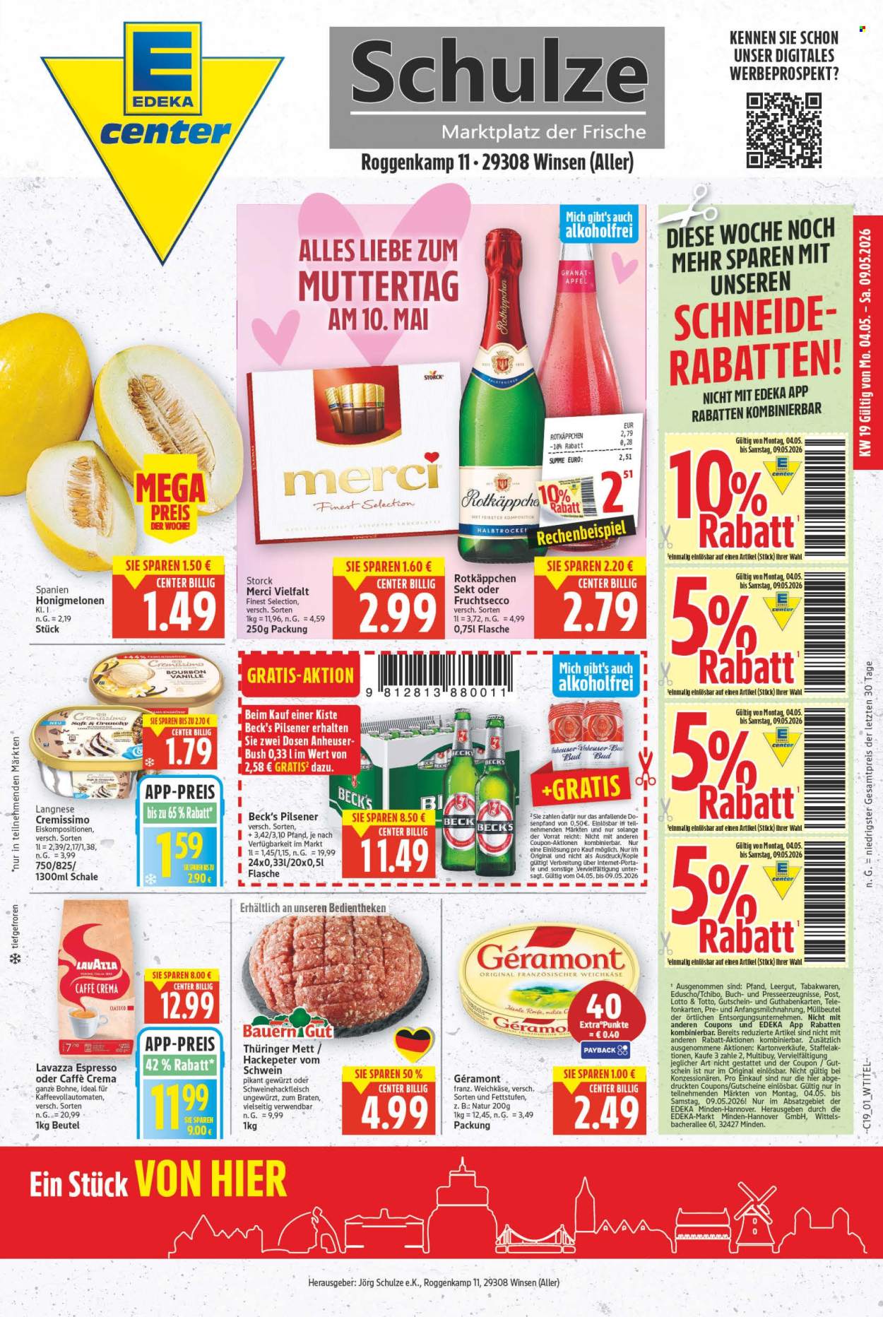 E center Prospekte  - 4.05.2026 - 9.05.2026. Seite 1