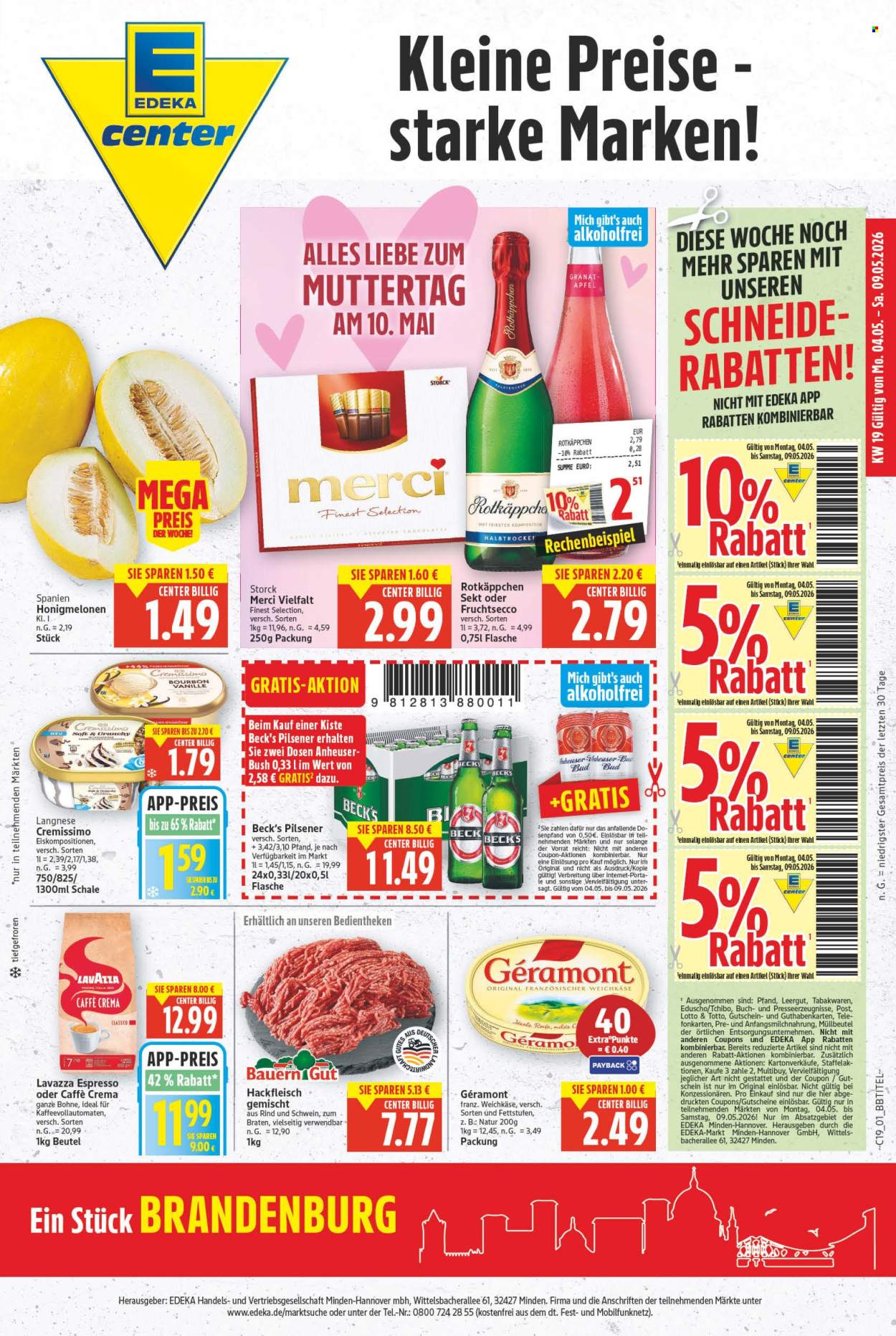 E center Prospekte  - 4.05.2026 - 9.05.2026. Seite 1
