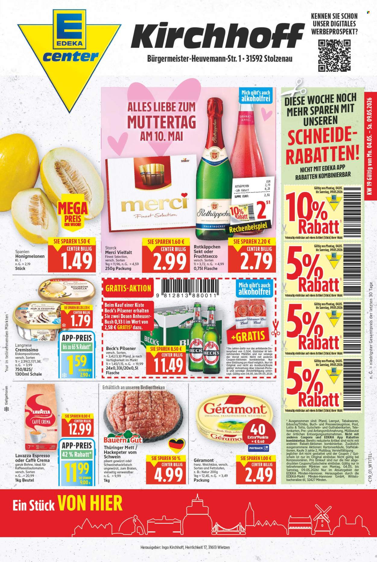 E center Prospekte  - 4.05.2026 - 9.05.2026. Seite 1