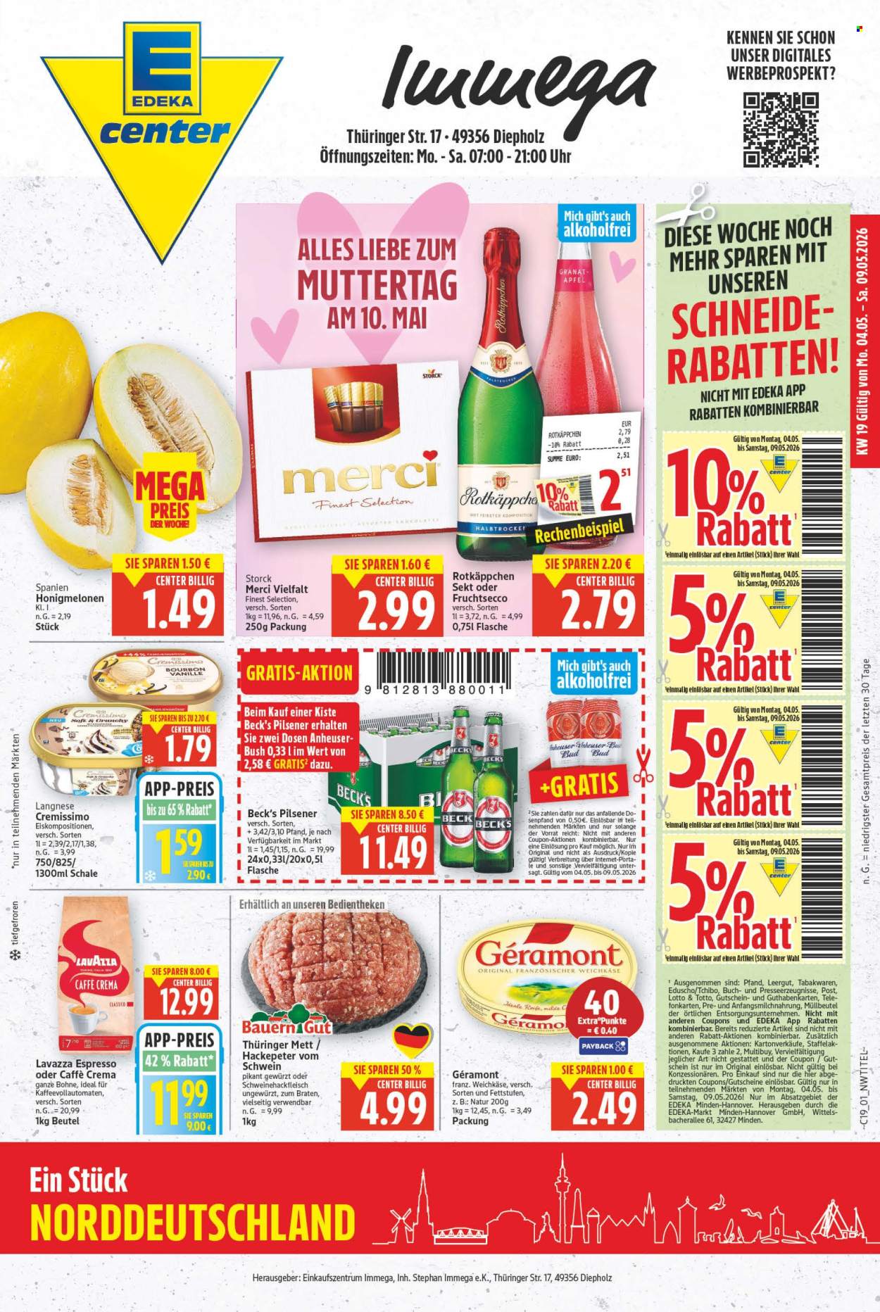 E center Prospekte  - 4.05.2026 - 9.05.2026. Seite 1
