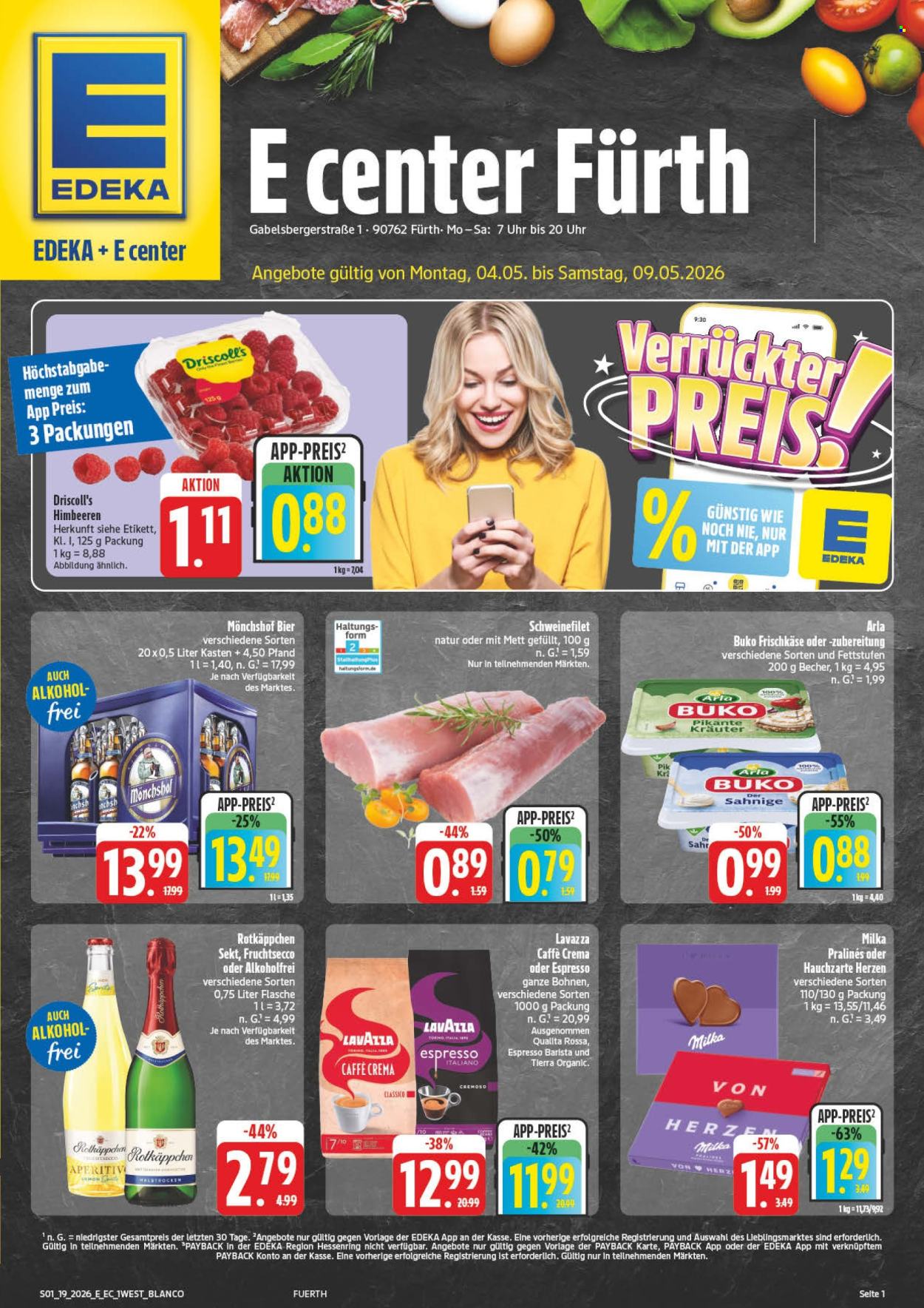 E center Prospekte  - 4.05.2026 - 9.05.2026. Seite 1
