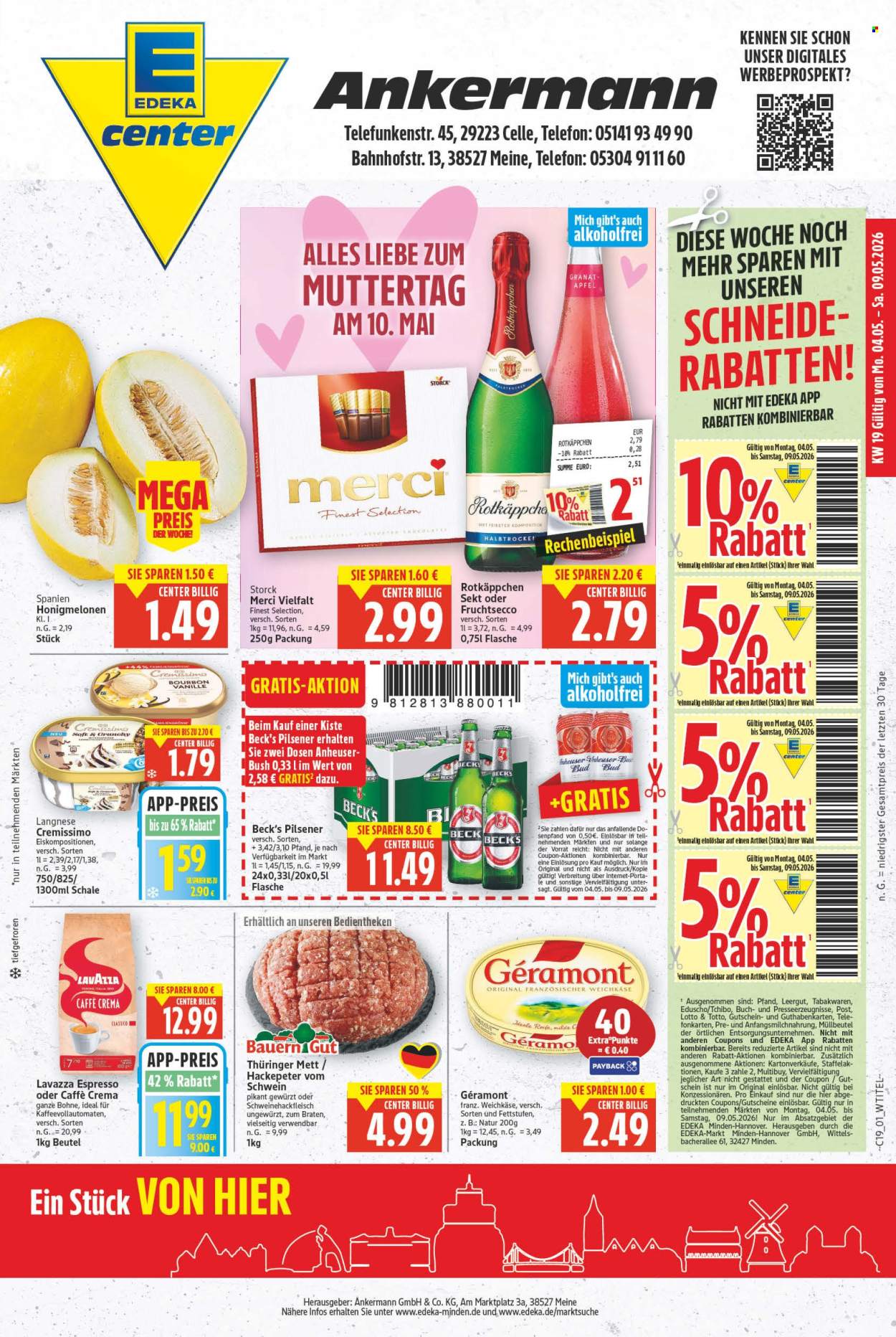 E center Prospekte  - 4.05.2026 - 9.05.2026. Seite 1