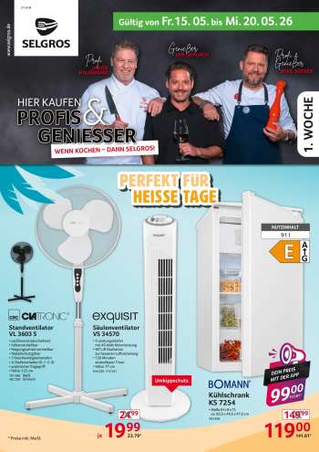 Prospekte Selgros - 15.05.2026 - 20.05.2026.