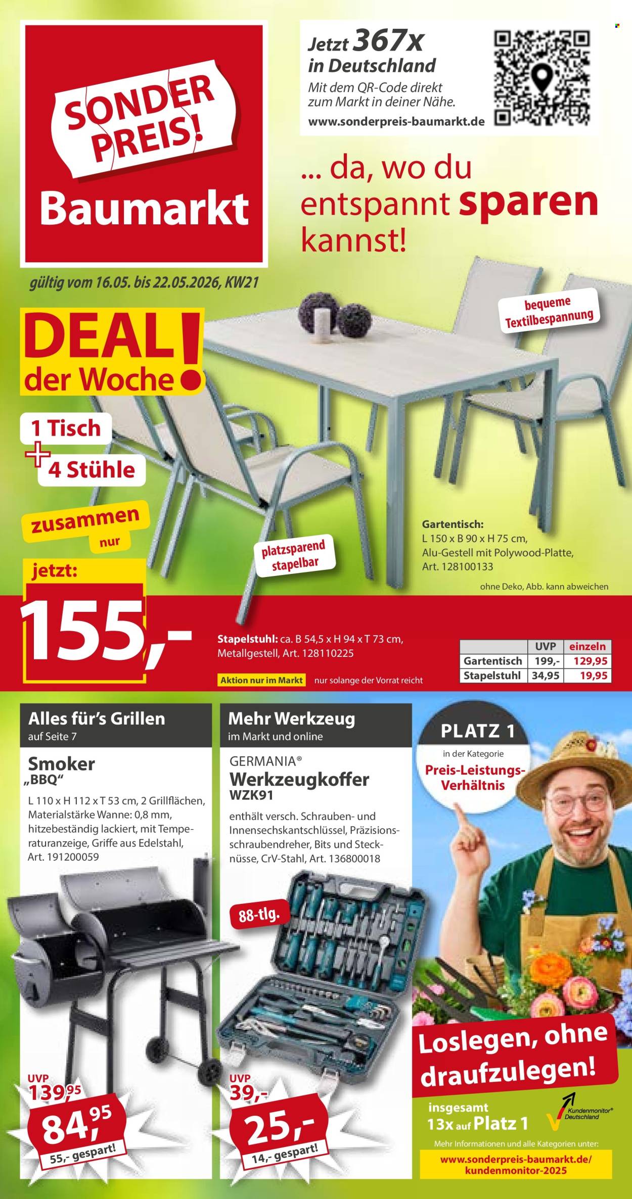 Sonderpreis-Baumarkt Prospekte  - 16.05.2026 - 22.05.2026. Seite 1