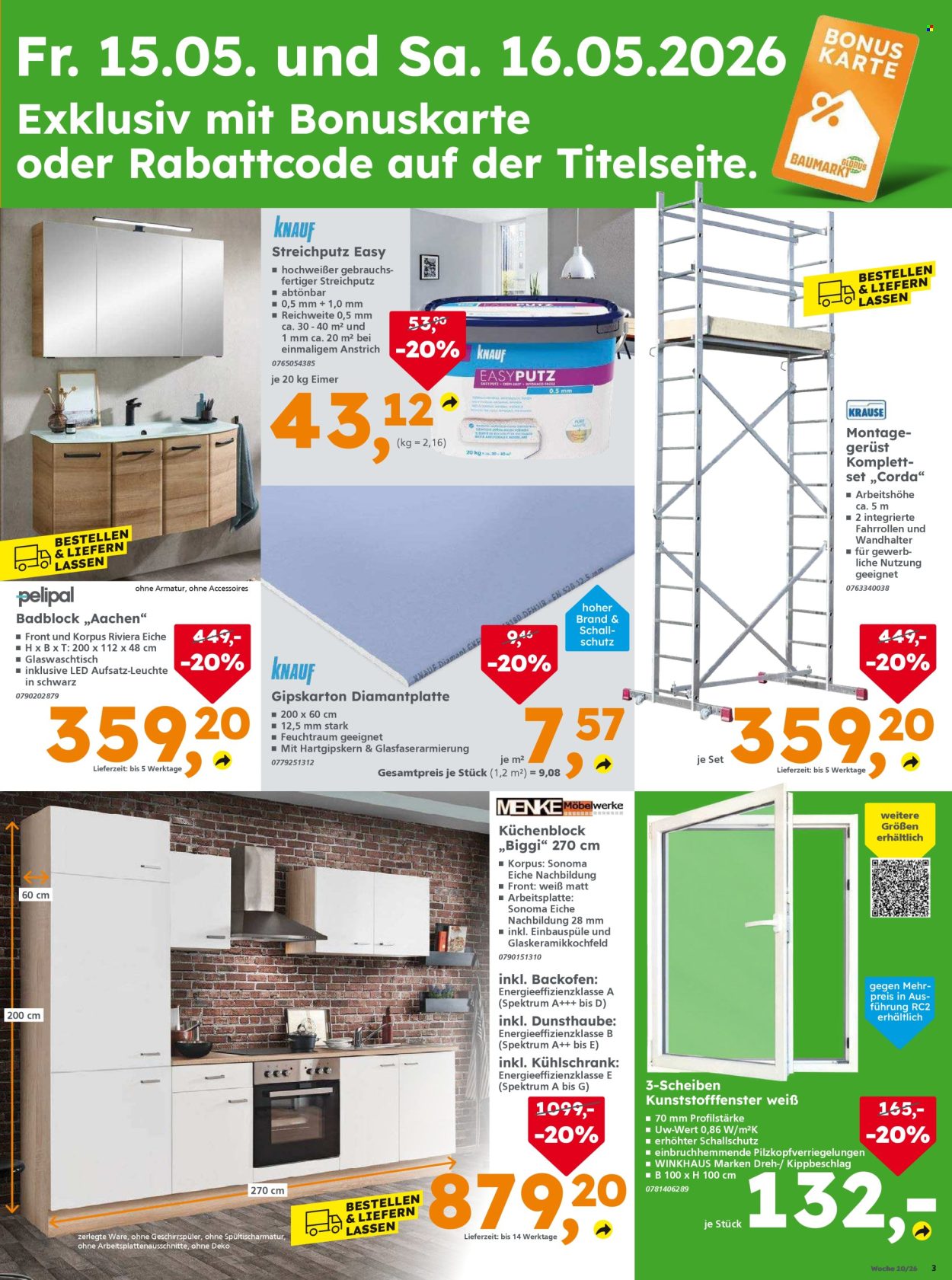 Globus Baumarkt Prospekte  - 15.05.2026 - 16.05.2026. Seite 3
